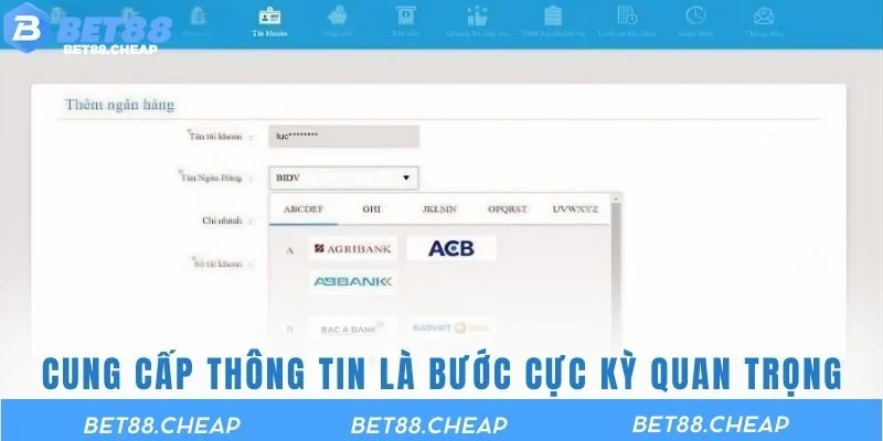 Cung cấp thông tin là bước cực kỳ quan trọng cần nhớ kỹ 