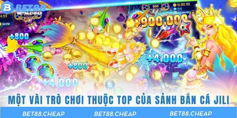 Một vài trò chơi thuộc top của sảnh bắn cá Jili